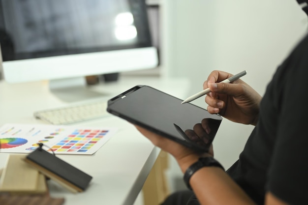 UX/UI design workspace showing user interface mockups and research materials